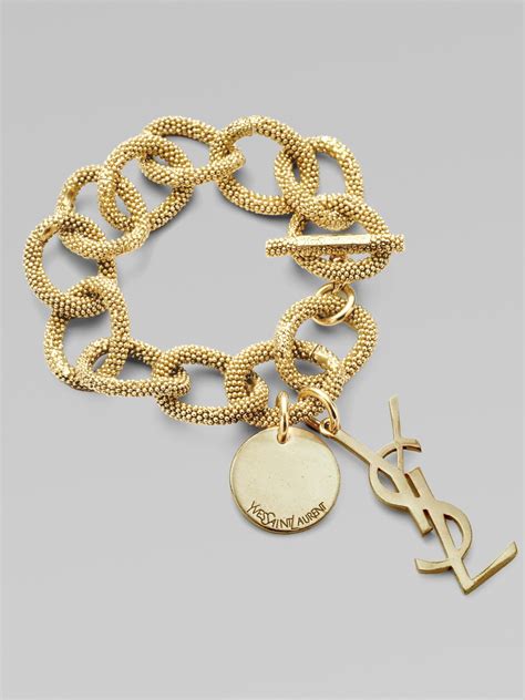 women's ysl bracelet gold|the saint lauren ladies braclets.